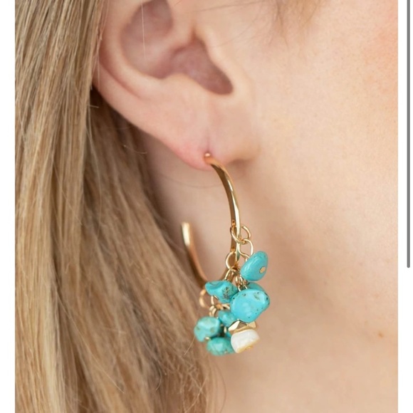 COPY - Gorgeously Grounding - Gold - Earrings. New - Picture 2 of 3